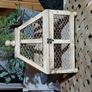 Rustic wire storage box